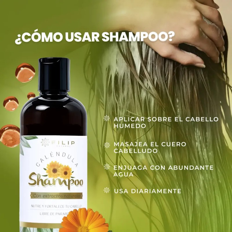 Filip Natural - Shampoo Caléndula, Reparación, 500ml