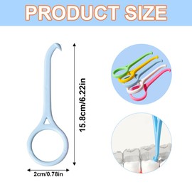 QEDBOJE 30 Stück Aligner Removal Tool, Entferner für Unsichtbare Zahnspangen, Zahnspange Haken, Zahnspange Entferner, Mundpflege (5 Colors)