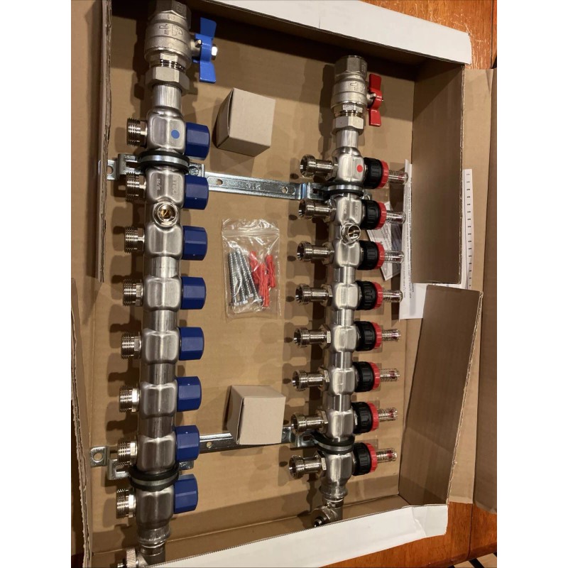 Myson Comfort Fit with Regolux Flowmeters Manifold PEX SSMANI-8 8