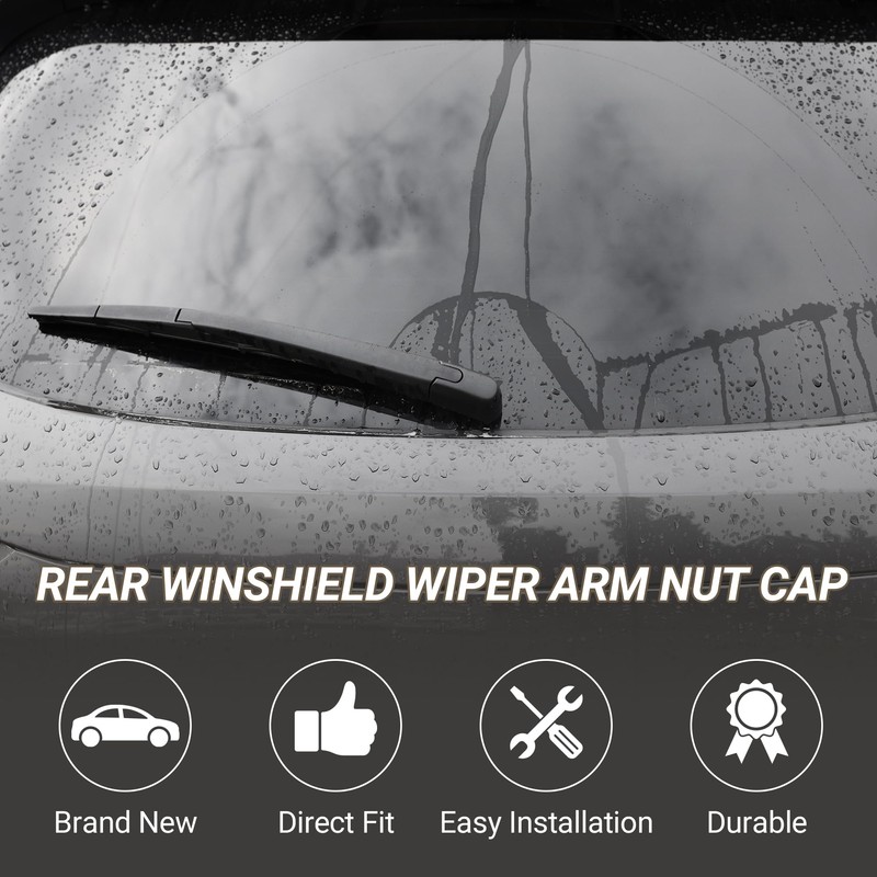 QUARKZMAN 1 Piece Car Rear Window Wiper Arm Nut Cover
