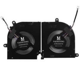 YAEHUYING New CPU+GPU Cooling Fan Replacement for MSI Stealth 15M MS-1562 MS-1563 A11UEK-009 A11UEK-280 15M-A11UEK 15M-A11UEKV 15M-A11SEK 15M-A11SDK BS5405HS-U4X BS5405HS-U4W DC5V Fan