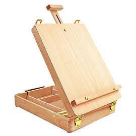 Tabletop Art Easel for Painting, Premium Wooden Sketchbox, Portable Desktop Painting Easel for Student Artist Beginner