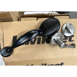 Kwikset Dakota Venetian Bronze Handleset w/ Dorian Brushed Nickel Inside Lever