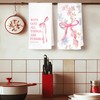 JKMBN Christian Coquette Pink Bows Kitchen Towels Set of 2,