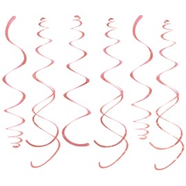 Rose Gold Swirls Decorations Hanging Swirl Decorations 36 Pcs Rose Gold Streamers for Party Decorations