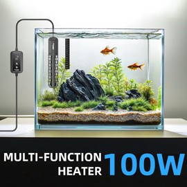 FREESEA Aquarium Heater for Fish Tank: 100W/200W/300W/500W Submersible Fish Tank Heaters with Over-Temperature and Off-Water Protection for 10-20 Gallon Saltwater and Freshwater