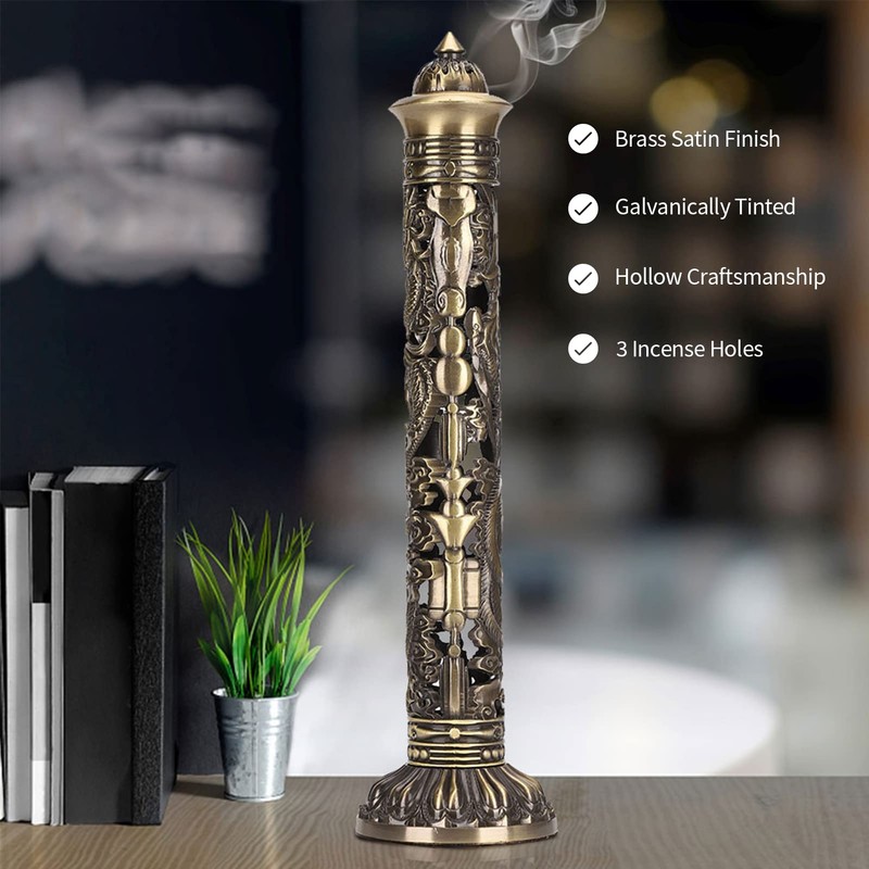 Gugxiom Dragon Incense Holder, Retro Incense Sticks Holder with Small