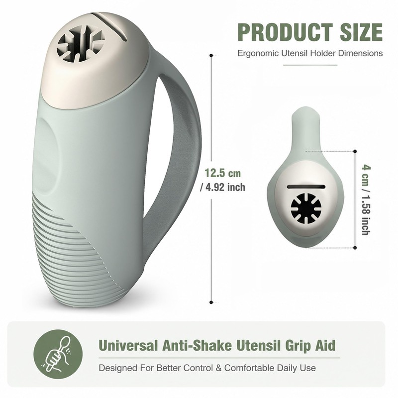 Anti-Shake Adaptive Utensil Handles, Universal Hand Grips for Elderly, Eating