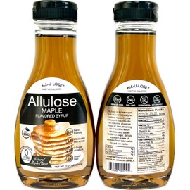 BetterTaste Maple Natural Flavored Allulose Syrup, 11.75 oz, Zero Calorie, Sugar Substitute, Non-GMO, Gluten Free (11.75 oz Pack of 2-572, Maple)