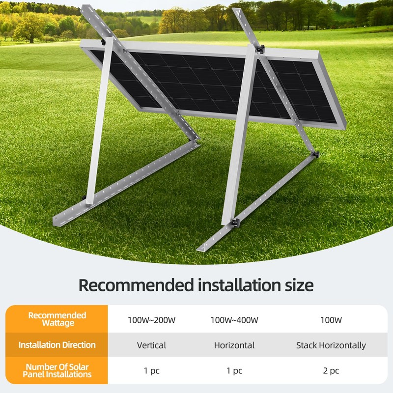 FLYING LION 1 Sets 45inch Adjustable Solar Panel Tilt Mount