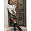 Lunhonk Slouchy Knee High Boots Women, Black Boots with Pointed
