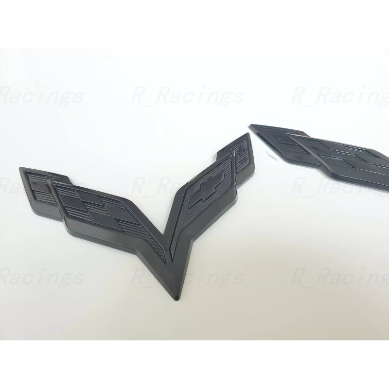 GM For 2014-2019 Corvette C7 Whole Glossy Black Front &
