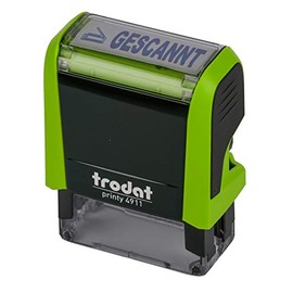 Trodat Printy 4911 Apple Green Scanned Smybol Blue