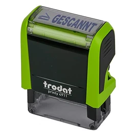 Trodat Printy 4911 Apple Green Scanned Smybol Blue