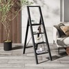 GameGem 4 Step Ladder Folding Iron Step Stool Stepladders with