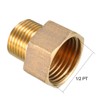 sourcing map Brass Threaded Pipe Fitting G3/8 Male x G1/2