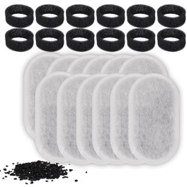 24pcs Pet Water Fountain Filters for 108/3.2L& 67oz/2L, Cat Water Fountain Filter with Filtration Replacement Pre-Filter Sponges Dog Fountain Filters Suitable for Stainless Steel Pet Water Fountain