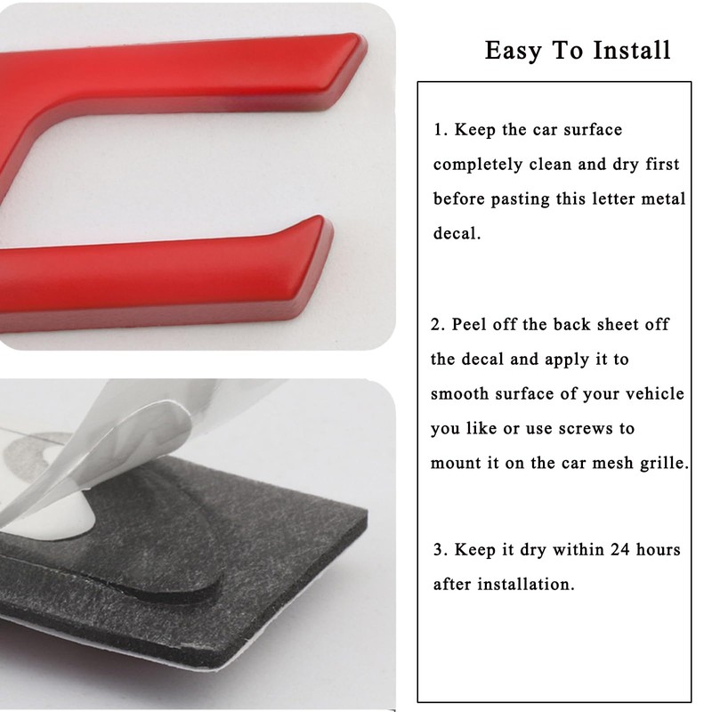 Car 3D Rear Tail Letter Emblem Replacement Accessories Compatible for