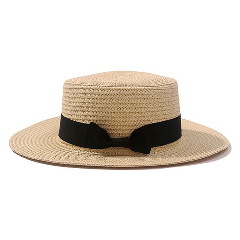 CLARAH gh170312201 Kids Straw Hat, Girls, Hat, Ribbon, Folding, Includes