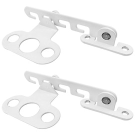 Oiieco Set of 2 Window Stops Metal White Slump Protection, Impact Protection Window Latch with 4 Screws Set Tilt Regulator for Windows Window Lock Surge Protection
