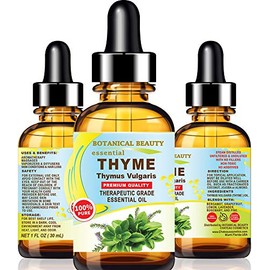 Thyme Essential Oil 100 % Pure Natural Undiluted Therapeutic Grade Essential Oil 1 Fl.oz.- 30 ml for Aromatherapy, Soaps, Candles, Diffusers & Reed Diffusers by Botanical Beauty