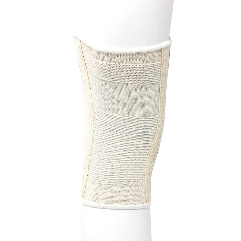 CHAMPION Knee Brace Flexible Stays Knit Elastic, White, Medium
