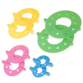 NUOBESTY 8pcs Pompom Maker Fluff Ball Craft Kit Pompom Makers for DIY Needlework Random Colors