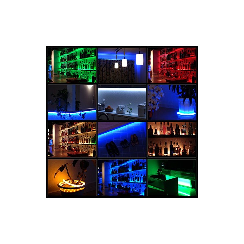 24V Waterproof LED Tape Light 5 Meters 3 Tips (Blue/Black