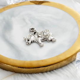 Philip Jones Elephant Charm Created with Zircondia® Crystals