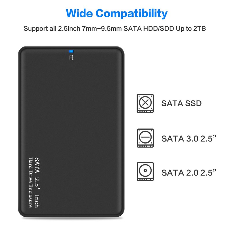 KUNOVA (TM) Tool Free Screw-Less UASP USB 3.0 2.5-inch External
