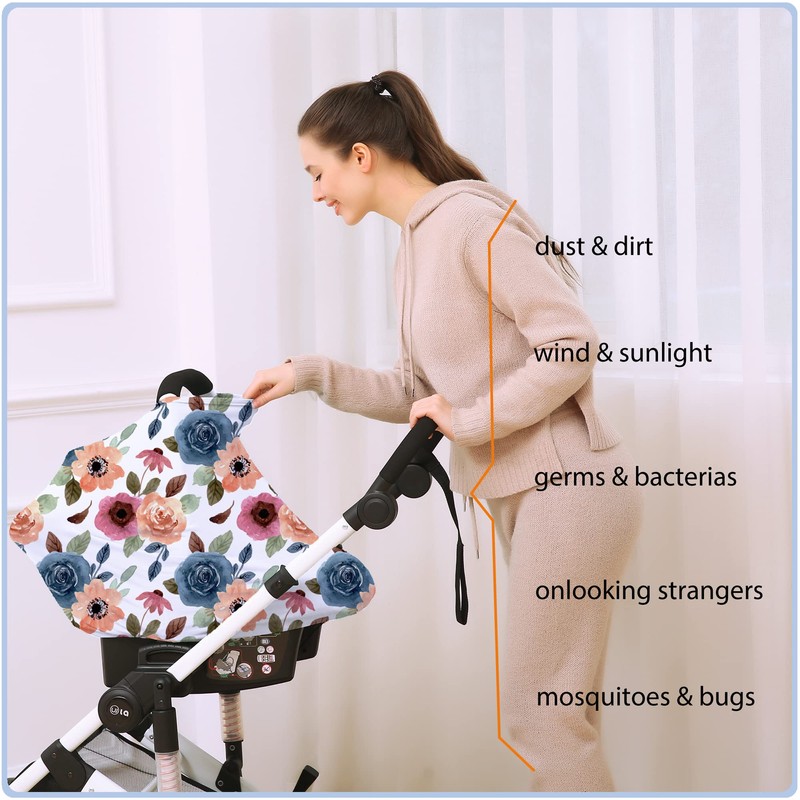 Car Seat Covers for Babies - Multi- use Nursing Carseat