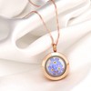 Forget-Me-Not Locket with Chain 50 cm 925 Silver 18 Carat