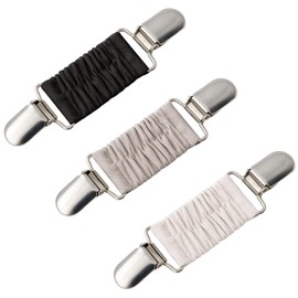 tiyiyok Pack of 3 Dress Clips, Dress Cinch Clip, Cardigan Clip, for Sweaters, Dresses, Cardigans, Shirts, Scarves, Scarves for Women and Girls (Black, White, Rough)