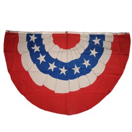 JumpingLight Wholesale Lot 2 Pack 3x5 USA American Stars Stripes U.S. Bunting Fan Flag 3x5 - Quality Flags