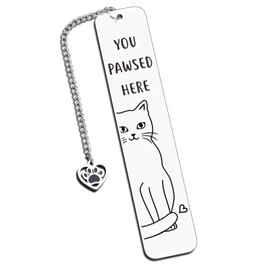 Cat Bookmark, Gifts for Cat Lovers, Funny Bookmarks for Book Lover Bookish, Book Markers for Women, Back to School, Cat School Supplies, Book Club Gifts, Bookworm Cat Lover Birthday Christmas Gifts