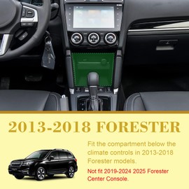 X-TKER Center Console Organizer Shelf Compatible with Subaru Forester 2013 2014 2015 2016 2017 2018 Accessories, Front Console Storage Compartment Gear Shift Divider, ABS Dual-Layer Insert Tray