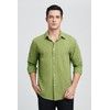 HISDERN Green Dress Shirts for Men Casual Botton Down Long