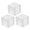 WHAMVOX 3pcs Transparent Acrylic Pool Cue Chalk Case Durable Billiard