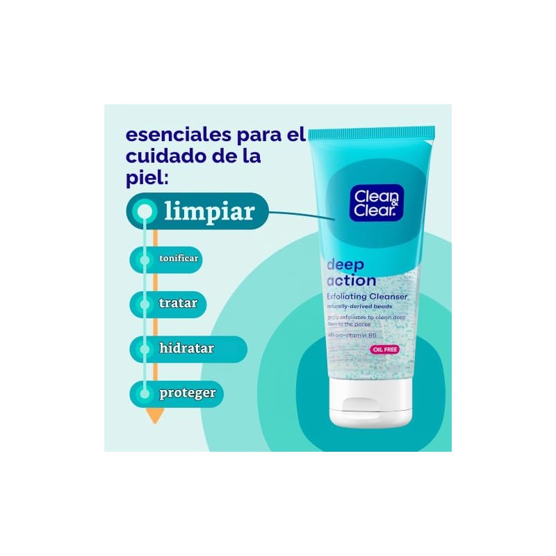 Clean & Clear Deep Action Exfoliating Facial Scrub, 7 Oz.