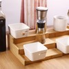 Wisebom 3-Tier Spice Rack Spice Holder Bamboo Extendable Practical Spice