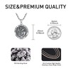 CEKAMA St Christopher Necklace for Men Women Sterling Silver Round
