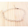 Clear Quartz Bracelet - Gemstone Jewelry - Wire Wrapped Chain