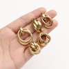 Wrlcorly 8 Pairs Gold Knot Earrings for Women Geometric Twisted
