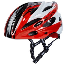 HardnutZ Road Bike Helmet - Hi Vis, Black, White, Red | HN103 One Size | Adults & Kids | Sportive, Racing, Training & Casual Riders | Lightweight with Reflective Panels | EU & UKCA Certified