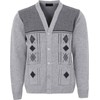 Maan Store Men's V Neck Knitted Cardigan Chunky Cable Long
