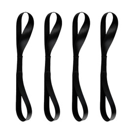 Bojueshaw 4Pcs Lashing Loops,Soft Tie Down Straps,Black Transport Straps for Motorcycles,ATVs,UTVs,Trailers & Cargo Securing(30cm*25mm)