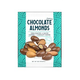 Chocolate Covered Almonds, 6 Bags (30 oz Total) – 5 oz Per Bag, Fresh Roasted, Salted Almonds in Chocolate Coating – Perfect for Gifting and Sharing