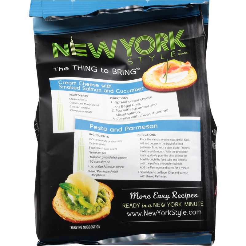 New York Style Bagel Crisps, Sea Salt, 6 Ounce