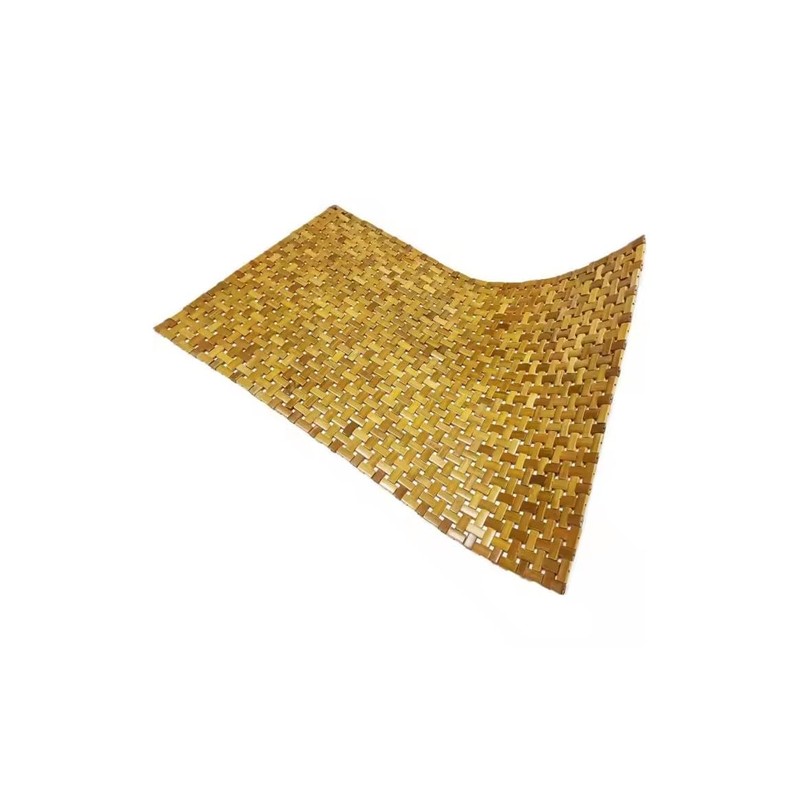 HubewaGlobal Bamboo Woven Floor Mat, Bamboo Bathroom Mat, Bamboo Anti-slip