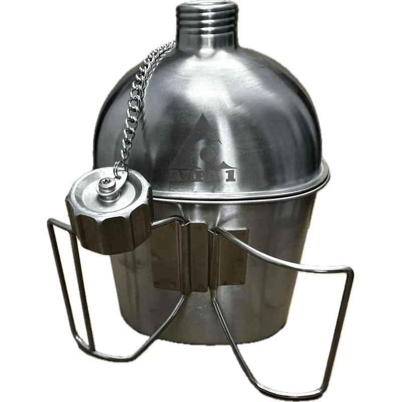 ALFA 1 GI Military Grade Stainless Steel Canteen & Kidney